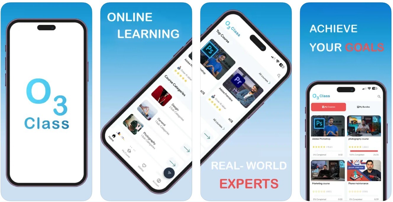 O3Class application screens